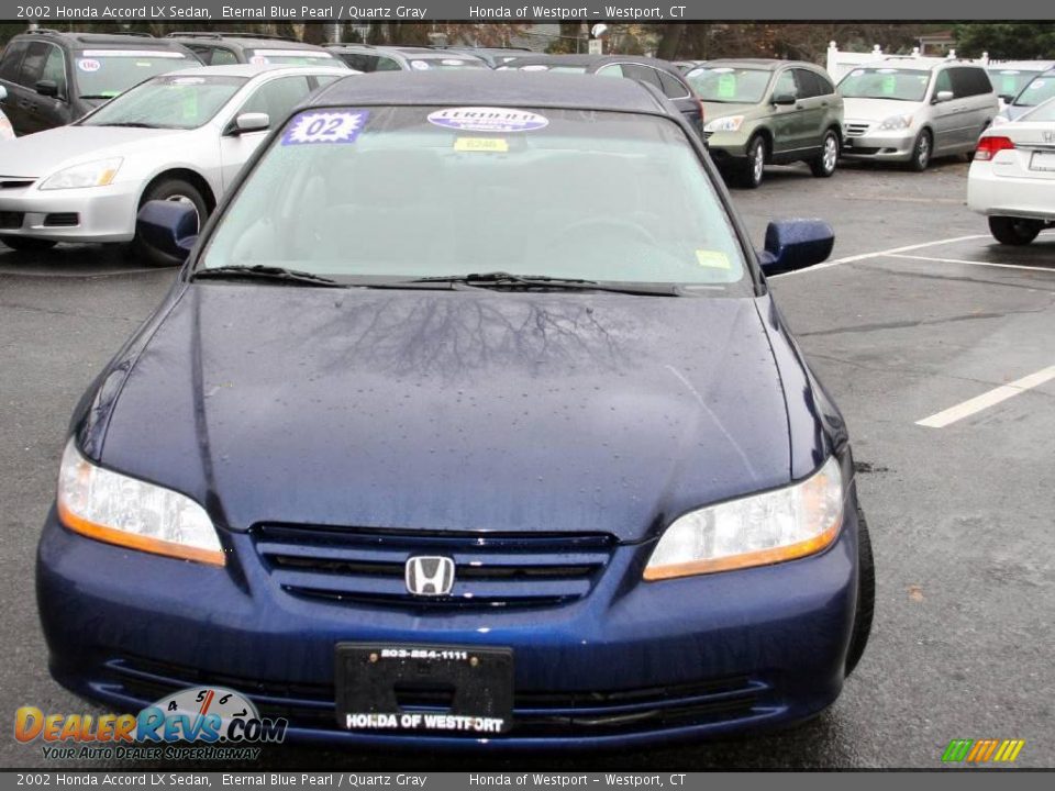 2002 Honda Accord LX Sedan Eternal Blue Pearl / Quartz Gray Photo #2