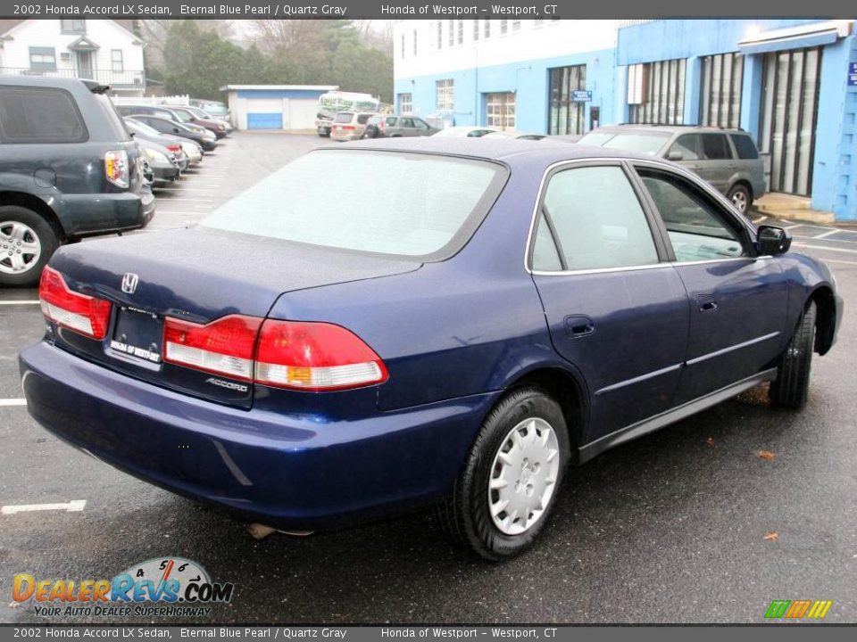 2002 Honda Accord LX Sedan Eternal Blue Pearl / Quartz Gray Photo #5