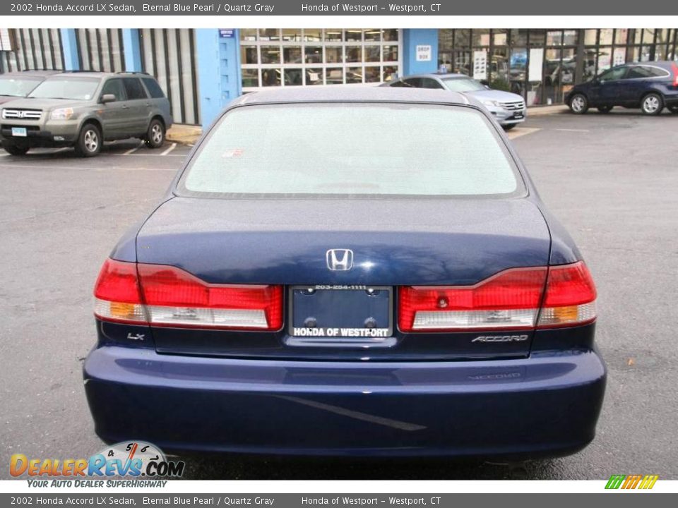 2002 Honda Accord LX Sedan Eternal Blue Pearl / Quartz Gray Photo #6