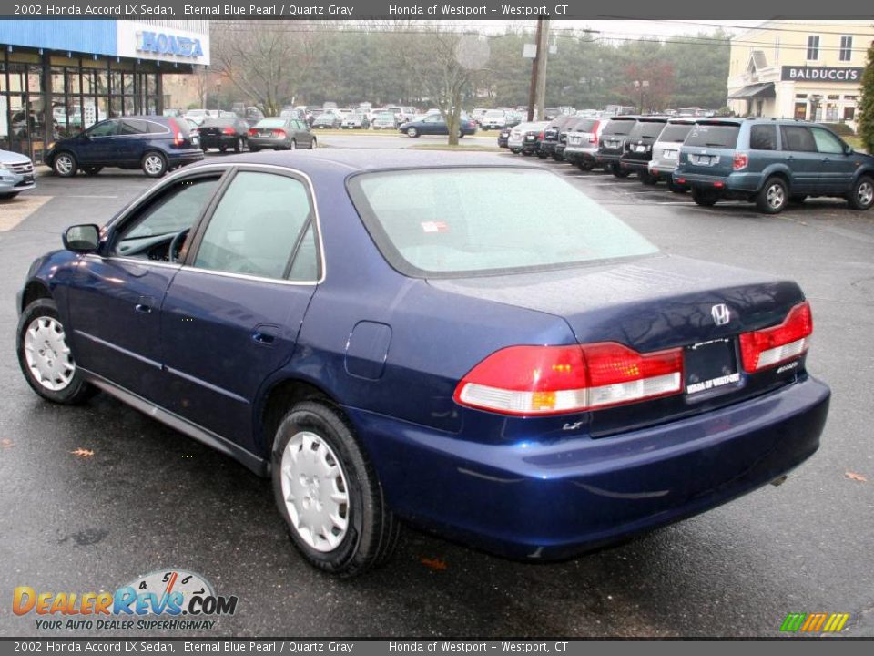 2002 Honda Accord LX Sedan Eternal Blue Pearl / Quartz Gray Photo #8