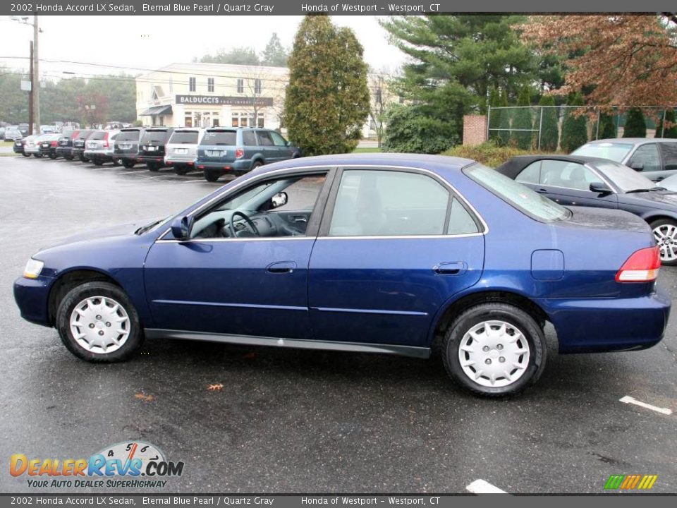 2002 Honda Accord LX Sedan Eternal Blue Pearl / Quartz Gray Photo #9