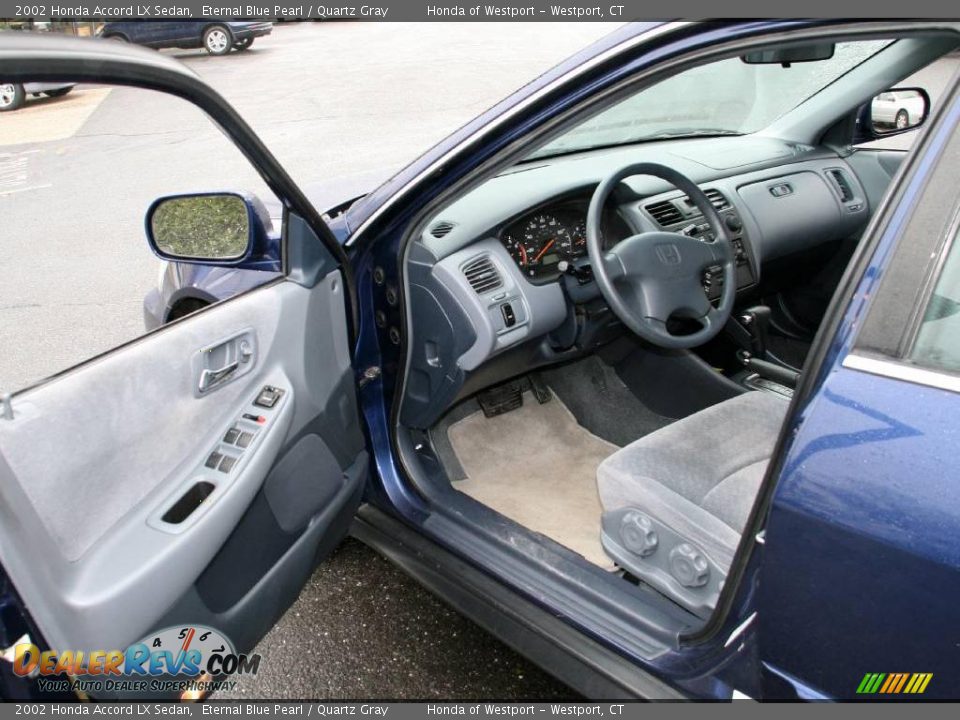 2002 Honda Accord LX Sedan Eternal Blue Pearl / Quartz Gray Photo #10