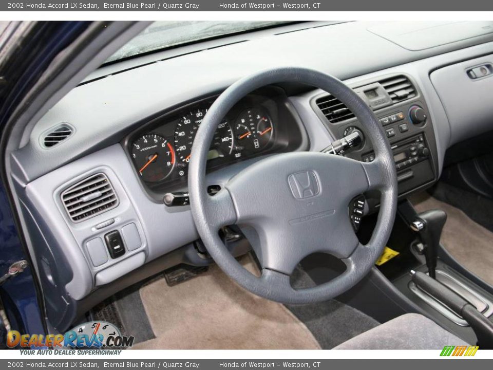 2002 Honda Accord LX Sedan Eternal Blue Pearl / Quartz Gray Photo #11