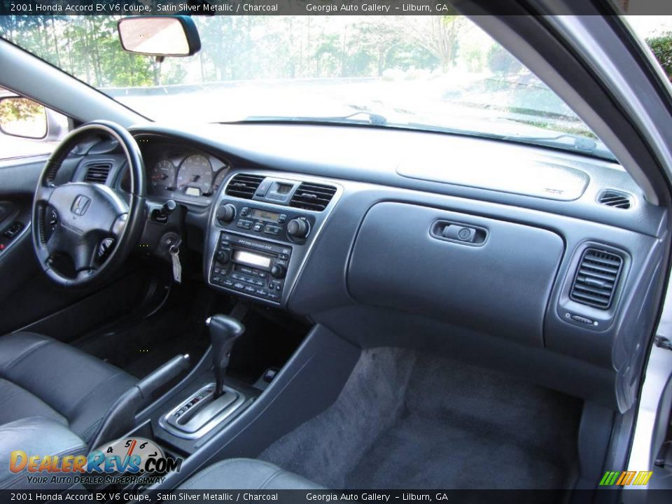 2001 Honda Accord EX V6 Coupe Satin Silver Metallic / Charcoal Photo #7