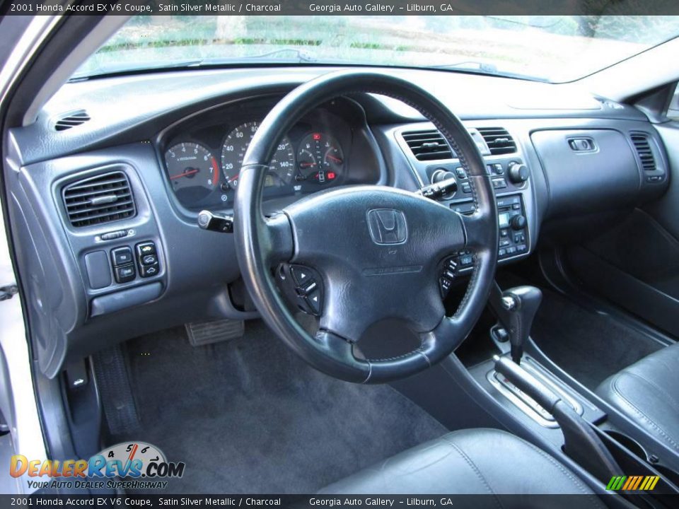 2001 Honda Accord EX V6 Coupe Satin Silver Metallic / Charcoal Photo #8