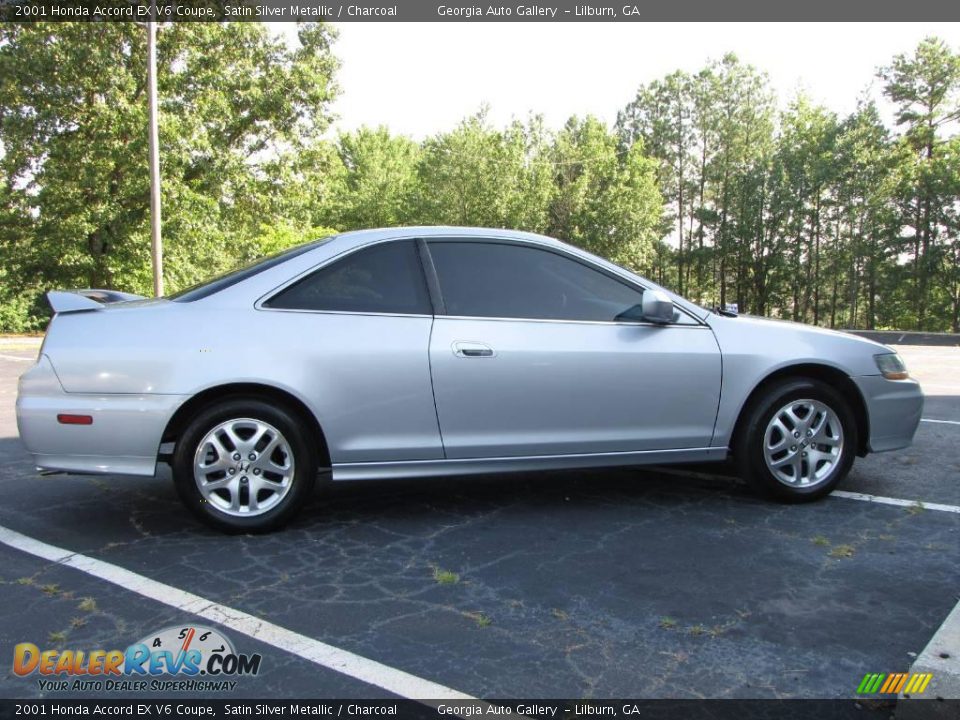 2001 Honda Accord EX V6 Coupe Satin Silver Metallic / Charcoal Photo #11