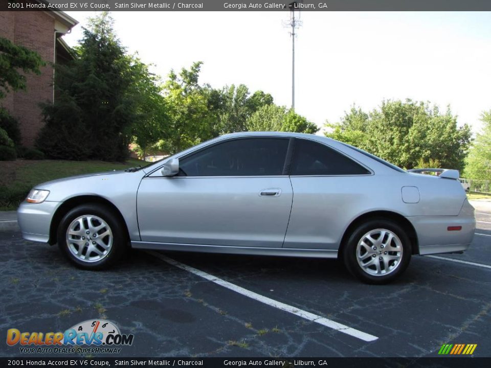 2001 Honda Accord EX V6 Coupe Satin Silver Metallic / Charcoal Photo #12