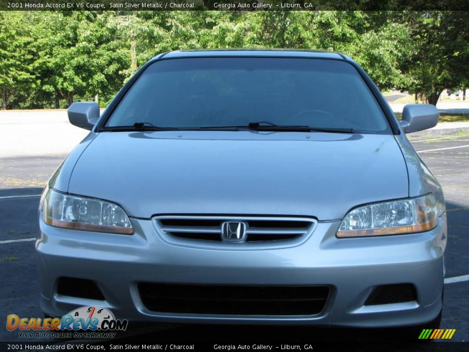 2001 Honda Accord EX V6 Coupe Satin Silver Metallic / Charcoal Photo #13