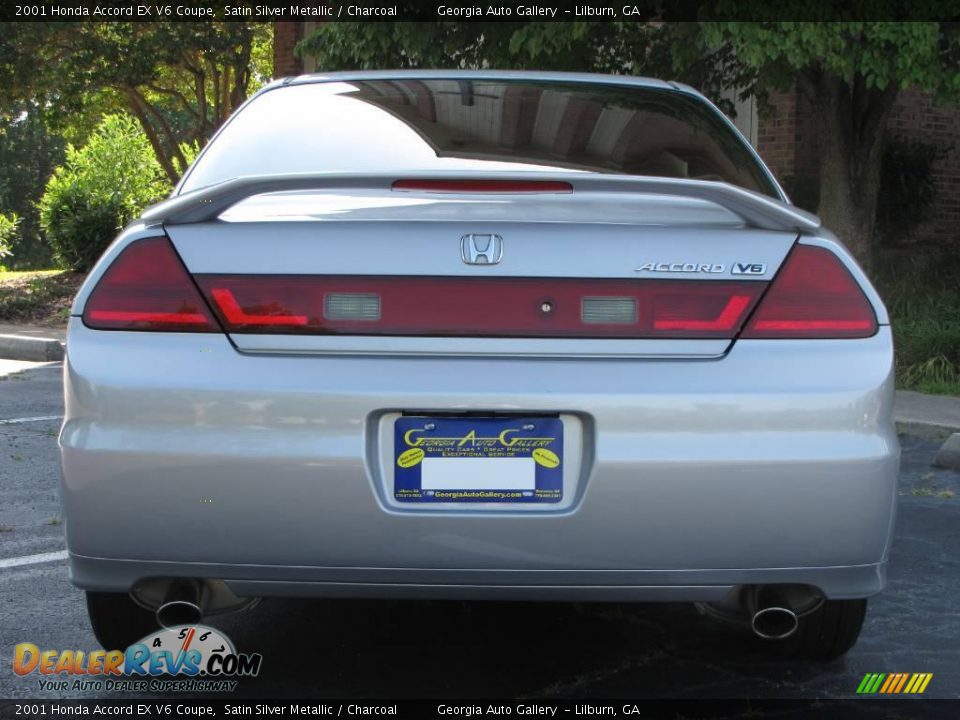 2001 Honda Accord EX V6 Coupe Satin Silver Metallic / Charcoal Photo #14