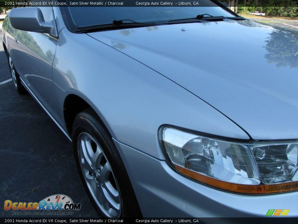 2001 Honda Accord EX V6 Coupe Satin Silver Metallic / Charcoal Photo #15