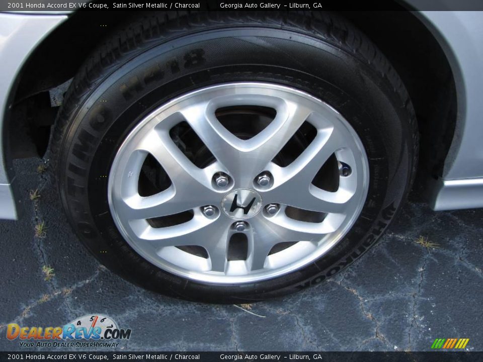 2001 Honda Accord EX V6 Coupe Satin Silver Metallic / Charcoal Photo #23