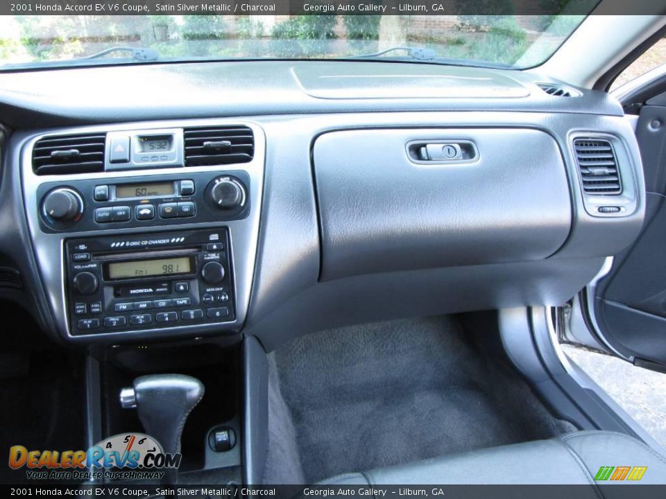 2001 Honda Accord EX V6 Coupe Satin Silver Metallic / Charcoal Photo #34