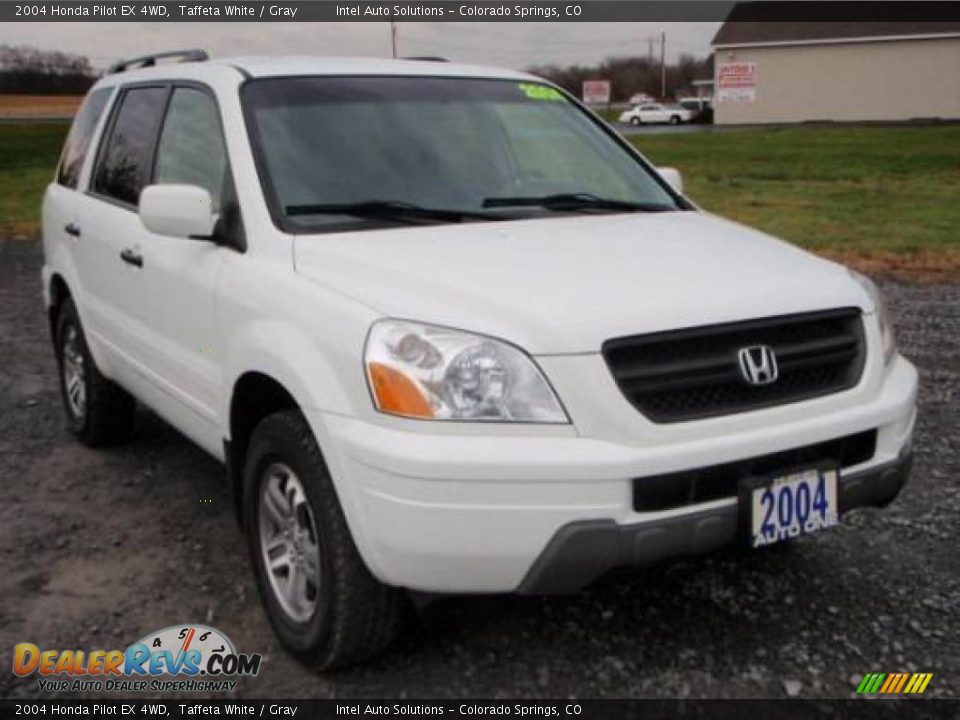 2004 Honda Pilot EX 4WD Taffeta White / Gray Photo #1