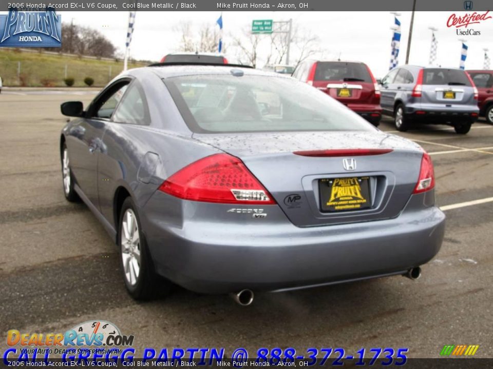 2006 Honda Accord EX-L V6 Coupe Cool Blue Metallic / Black Photo #2