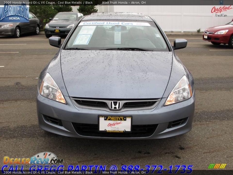 2006 Honda Accord EX-L V6 Coupe Cool Blue Metallic / Black Photo #4