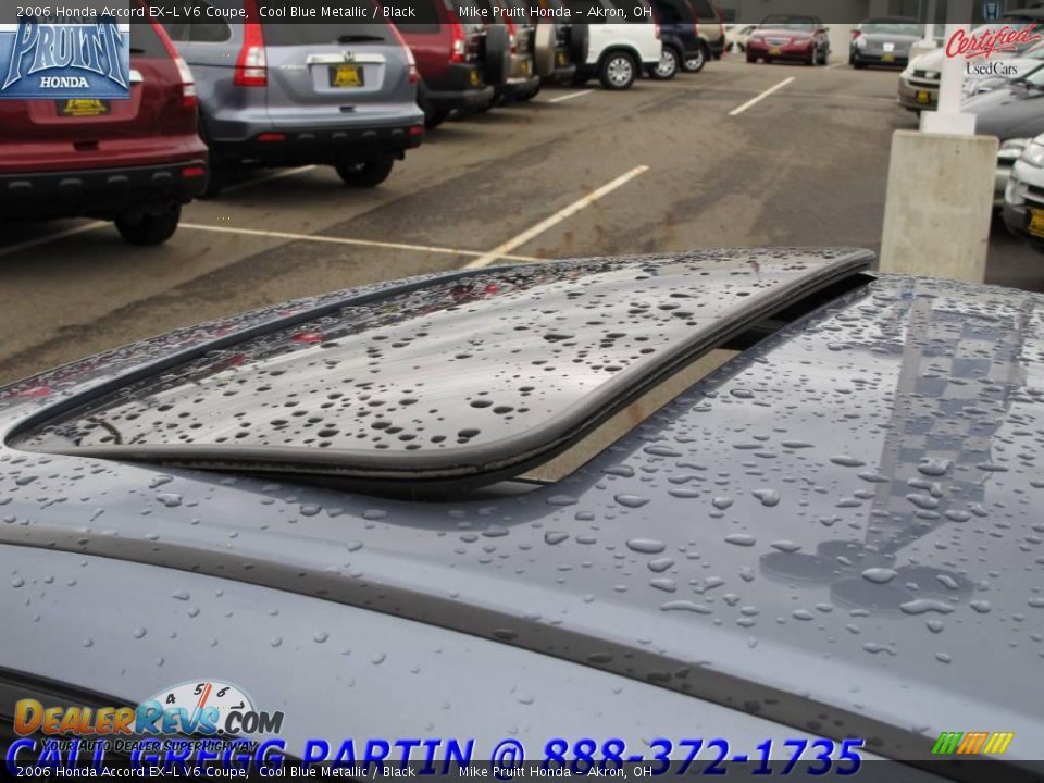 2006 Honda Accord EX-L V6 Coupe Cool Blue Metallic / Black Photo #9