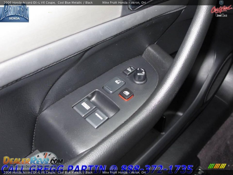 2006 Honda Accord EX-L V6 Coupe Cool Blue Metallic / Black Photo #19