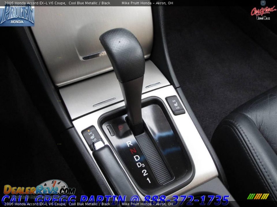 2006 Honda Accord EX-L V6 Coupe Cool Blue Metallic / Black Photo #23