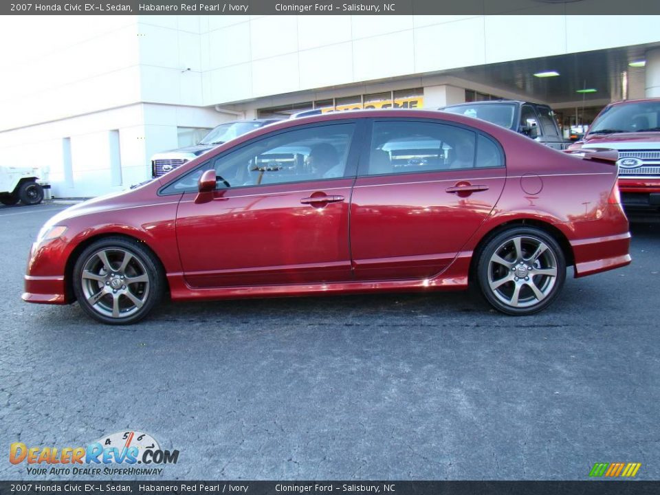 2007 Honda civic-red with pinstripe #4