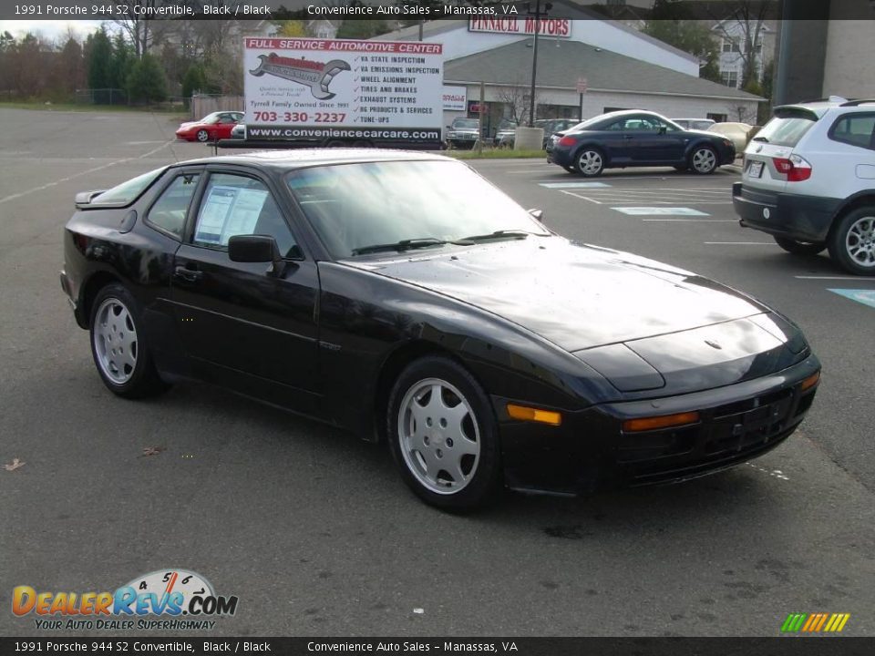 1991 Porsche 944 S2 Convertible Black / Black Photo #2