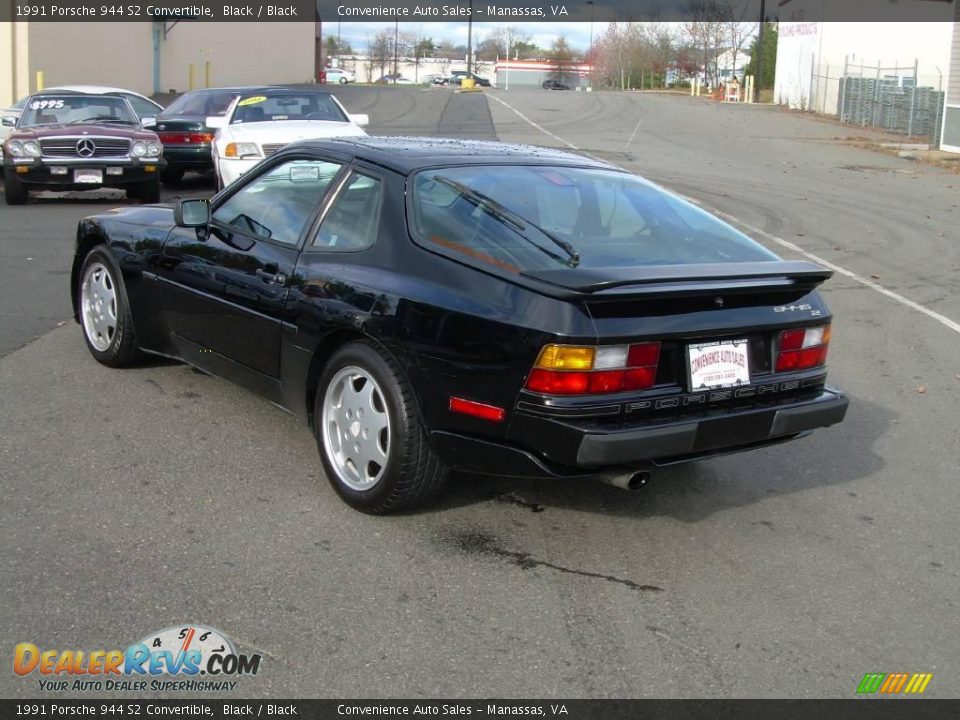 1991 Porsche 944 S2 Convertible Black / Black Photo #6