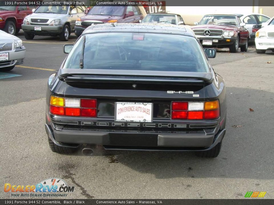 1991 Porsche 944 S2 Convertible Black / Black Photo #7