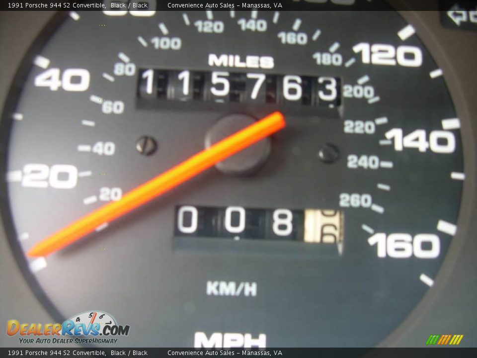 1991 Porsche 944 S2 Convertible Black / Black Photo #11