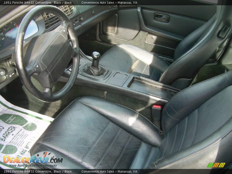 1991 Porsche 944 S2 Convertible Black / Black Photo #12