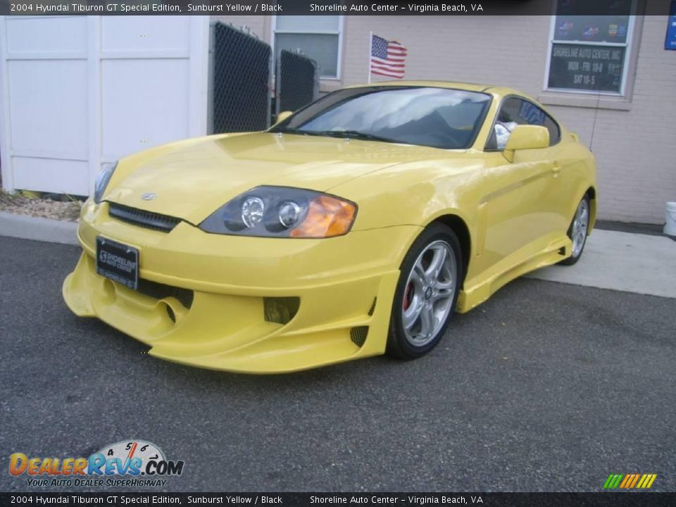 2004 Hyundai Tiburon GT Special Edition Sunburst Yellow / Black Photo #2