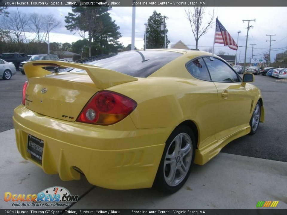 2004 Hyundai Tiburon GT Special Edition Sunburst Yellow / Black Photo #6