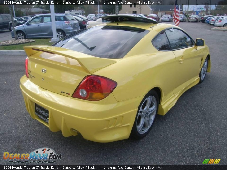 2004 Hyundai Tiburon GT Special Edition Sunburst Yellow / Black Photo #9