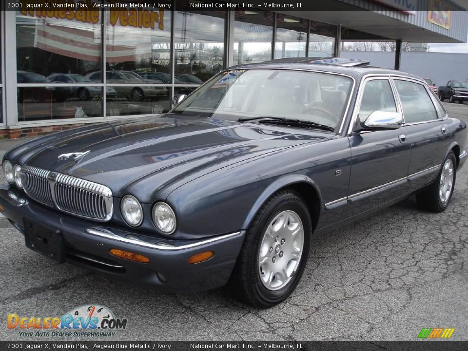 2001 Jaguar XJ Vanden Plas Aegean Blue Metallic / Ivory Photo #1