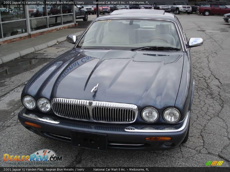 2001 Jaguar XJ Vanden Plas Aegean Blue Metallic / Ivory Photo #2