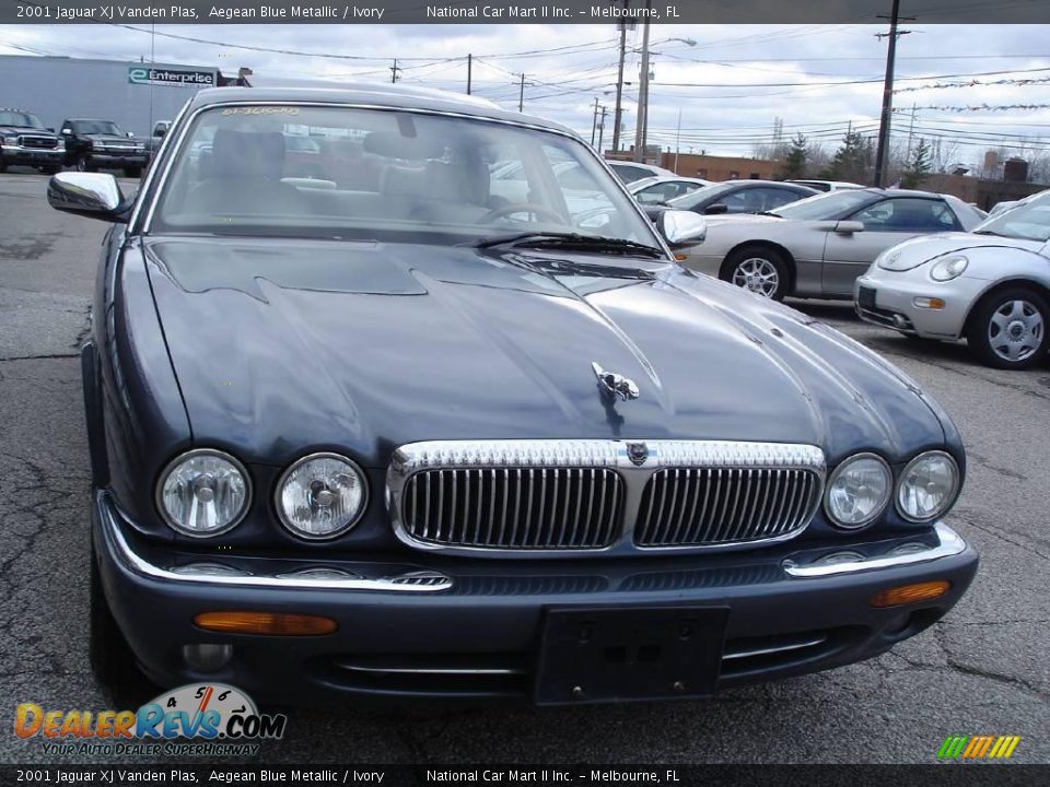 2001 Jaguar XJ Vanden Plas Aegean Blue Metallic / Ivory Photo #3