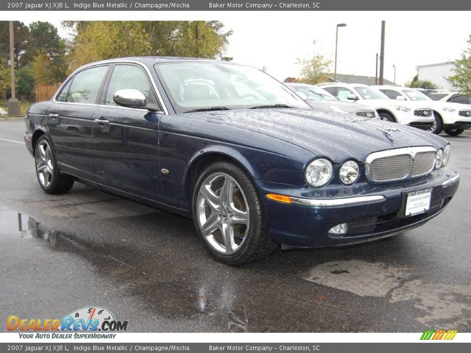 2007 Jaguar XJ XJ8 L Indigo Blue Metallic / Champagne/Mocha Photo #1