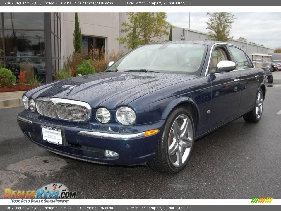 2007 Jaguar XJ XJ8 L Indigo Blue Metallic / Champagne/Mocha Photo #13