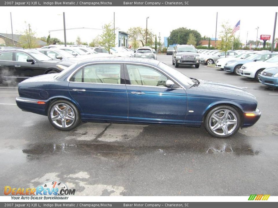 2007 Jaguar XJ XJ8 L Indigo Blue Metallic / Champagne/Mocha Photo #15