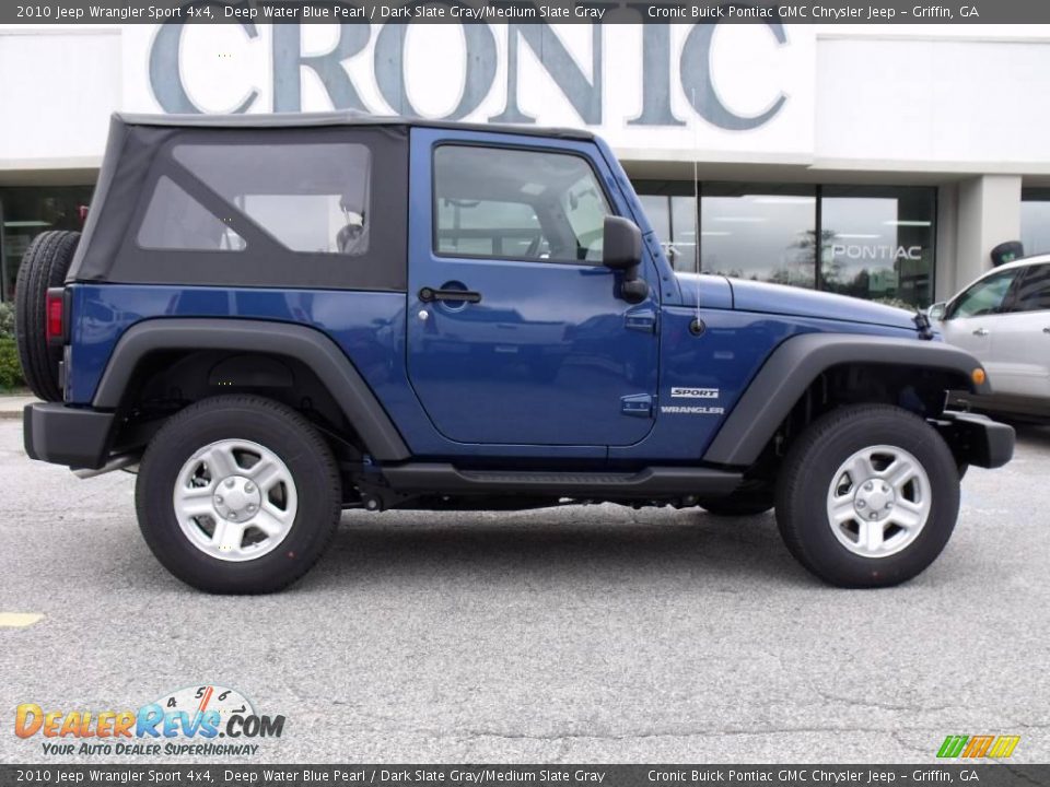 2010 Jeep Wrangler Sport 4x4 Deep Water Blue Pearl / Dark Slate Gray/Medium Slate Gray Photo #1