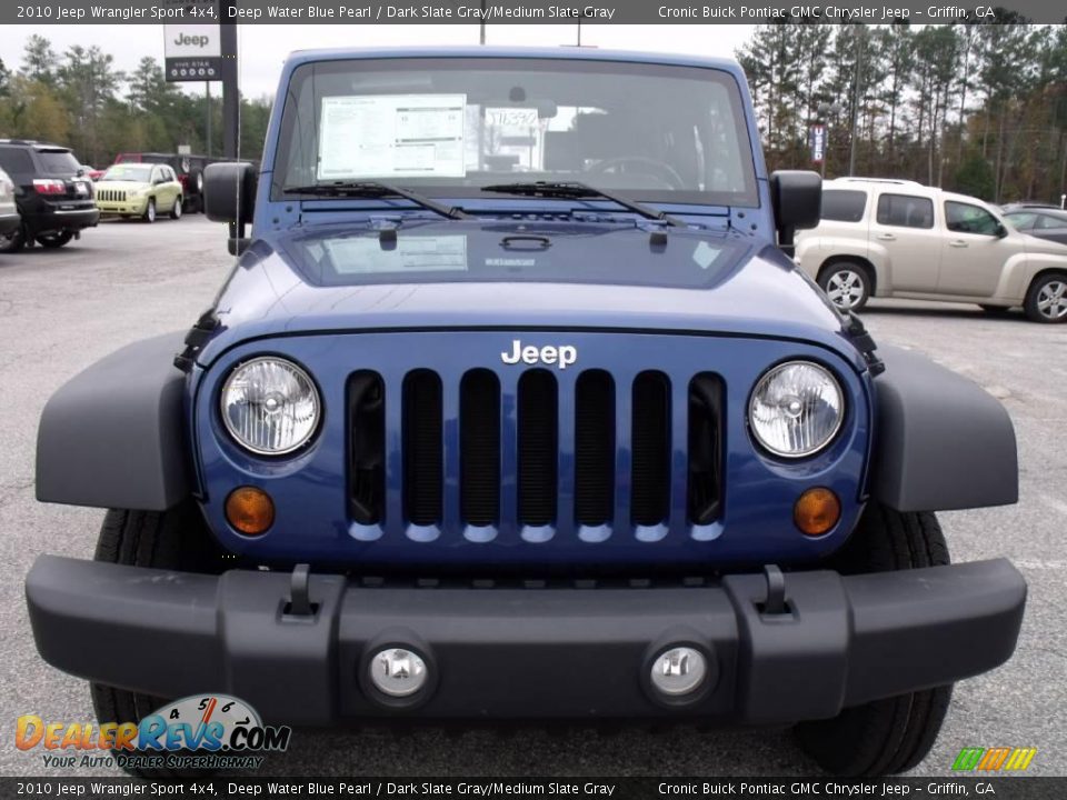 2010 Jeep Wrangler Sport 4x4 Deep Water Blue Pearl / Dark Slate Gray/Medium Slate Gray Photo #3