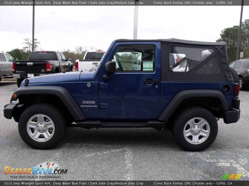 2010 Jeep Wrangler Sport 4x4 Deep Water Blue Pearl / Dark Slate Gray/Medium Slate Gray Photo #5