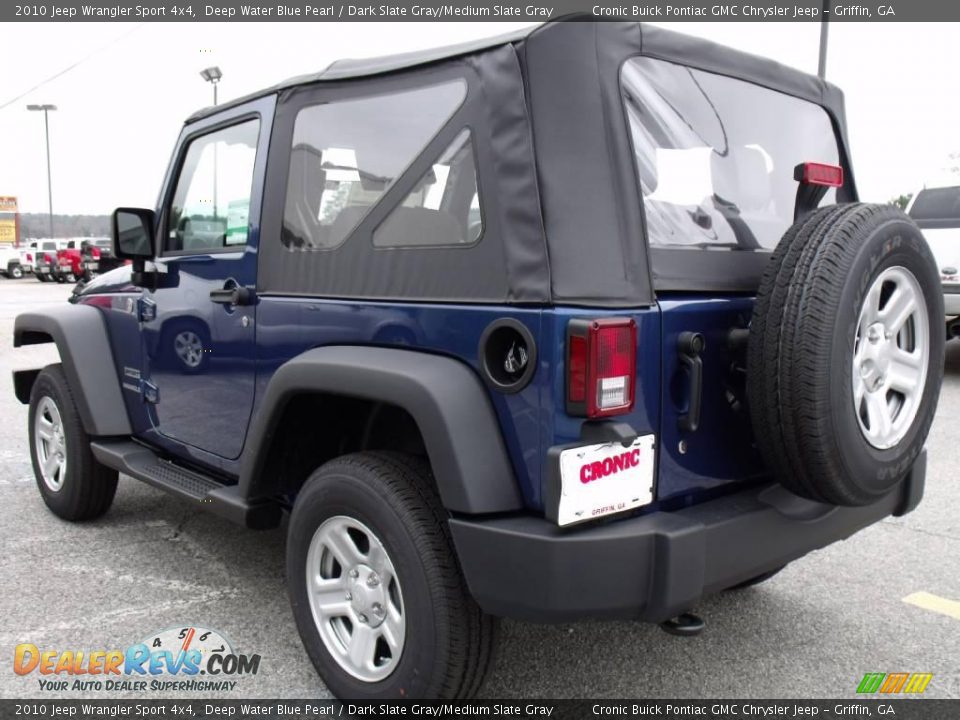 2010 Jeep Wrangler Sport 4x4 Deep Water Blue Pearl / Dark Slate Gray/Medium Slate Gray Photo #6