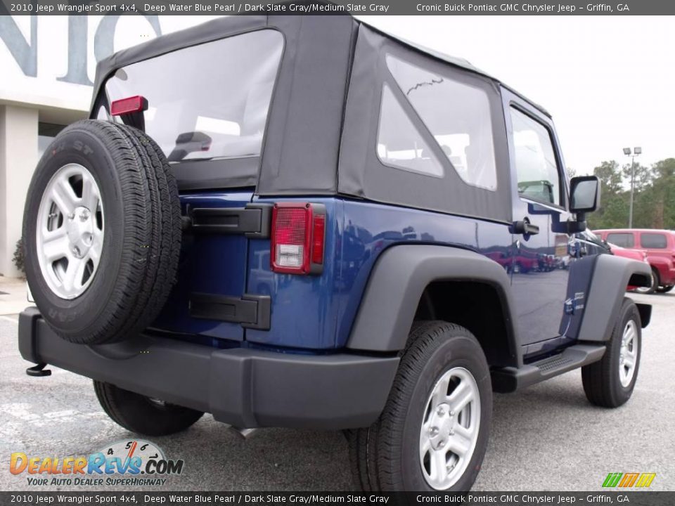 2010 Jeep Wrangler Sport 4x4 Deep Water Blue Pearl / Dark Slate Gray/Medium Slate Gray Photo #8