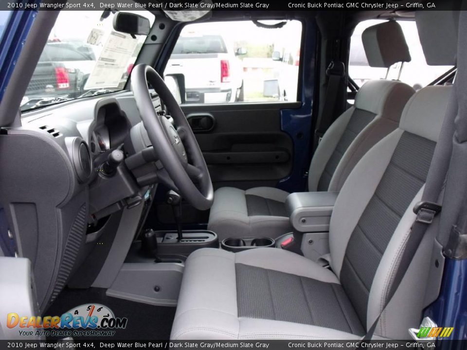 2010 Jeep Wrangler Sport 4x4 Deep Water Blue Pearl / Dark Slate Gray/Medium Slate Gray Photo #12