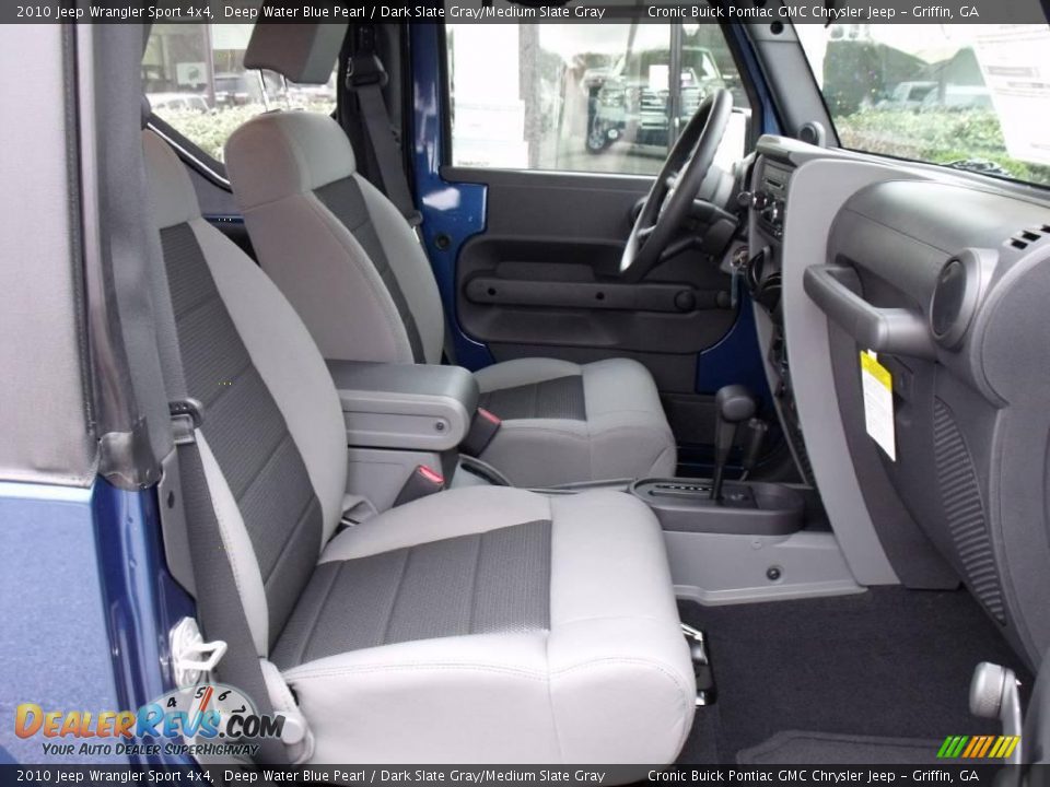 2010 Jeep Wrangler Sport 4x4 Deep Water Blue Pearl / Dark Slate Gray/Medium Slate Gray Photo #14