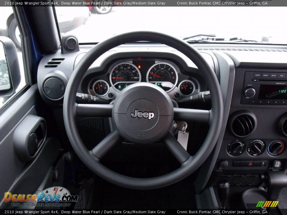 2010 Jeep Wrangler Sport 4x4 Deep Water Blue Pearl / Dark Slate Gray/Medium Slate Gray Photo #17