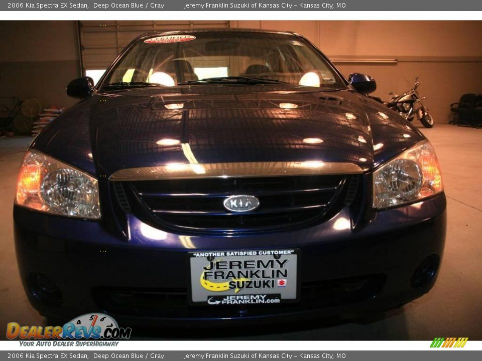 2006 Kia Spectra EX Sedan Deep Ocean Blue / Gray Photo #2