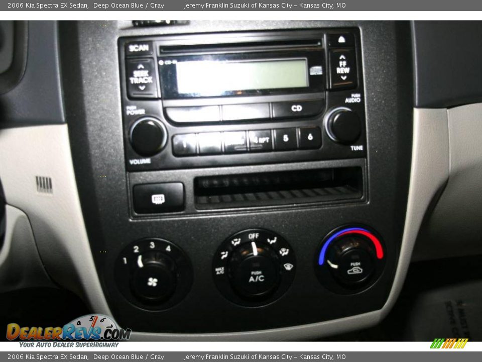 2006 Kia Spectra EX Sedan Deep Ocean Blue / Gray Photo #9