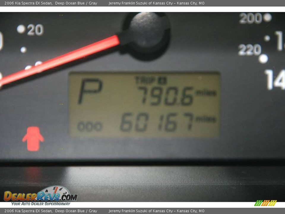 2006 Kia Spectra EX Sedan Deep Ocean Blue / Gray Photo #11