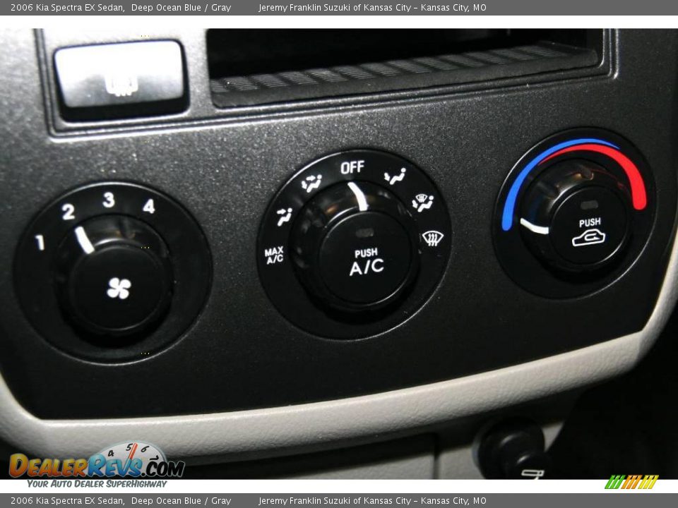 2006 Kia Spectra EX Sedan Deep Ocean Blue / Gray Photo #13