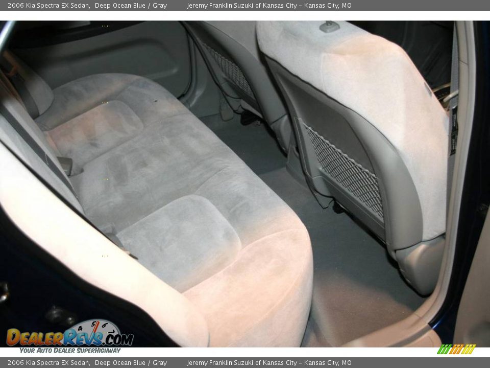 2006 Kia Spectra EX Sedan Deep Ocean Blue / Gray Photo #21